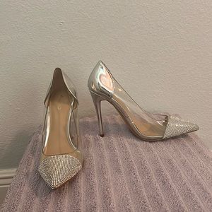 Aldo Silver Studded Pumps